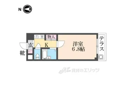 アーバンヒルⅡ(1K/1階)の間取り写真