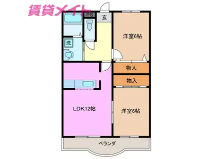 ファミーユ・レイ(2LDK/3階)の間取り写真