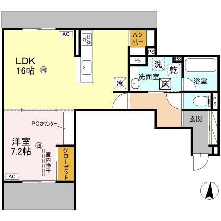 DAIWA CITY NAKASAKURAZUKA(1LDK/1階)の間取り写真