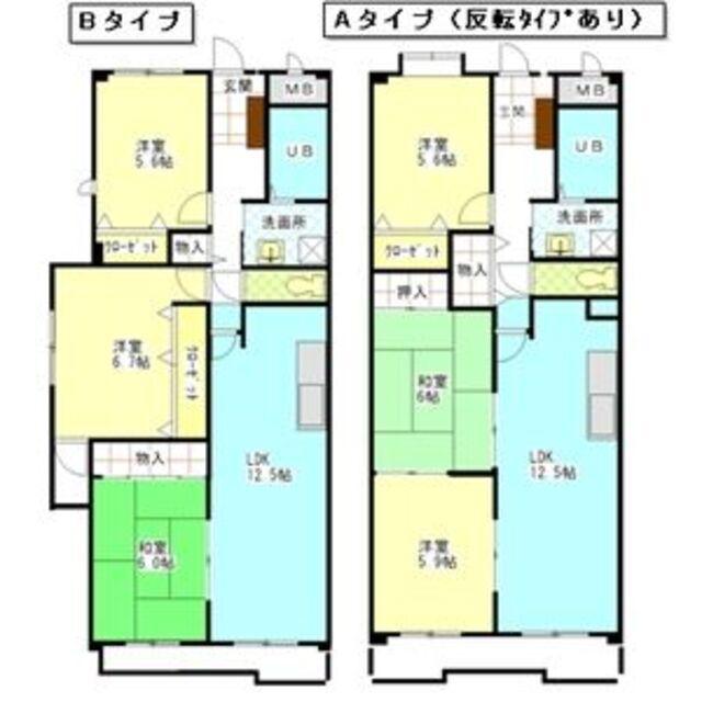 OHSADAハイツ上野公園(3LDK/3階)の間取り写真