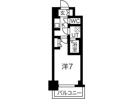 サムティ姫島フェリチェート(1K/7階)の間取り写真