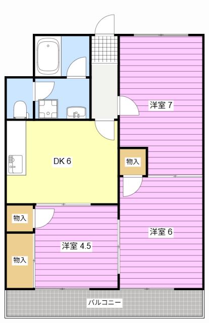 ナタリーヒルズ(3DK/1階)の間取り写真