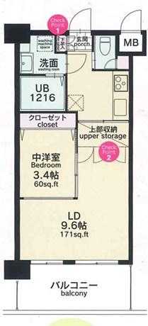 NO82 EMPRESS(1LDK/8階)の間取り写真
