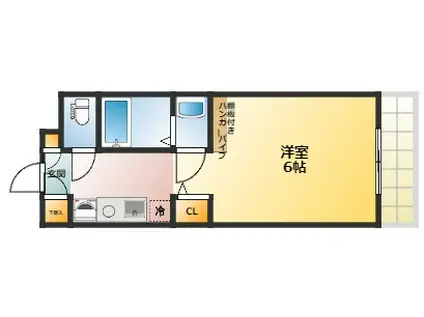 ロイヤルコート武蔵境(1K/3階)の間取り写真