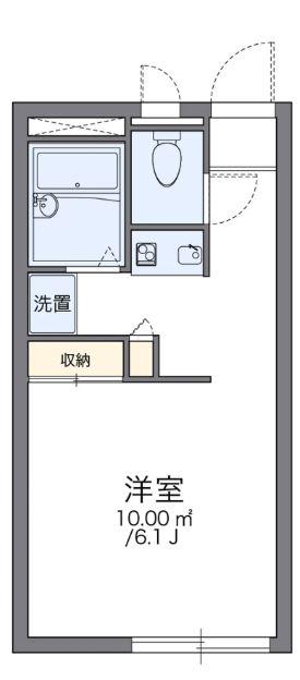 レオパレスウィステリア(1K/1階)の間取り写真