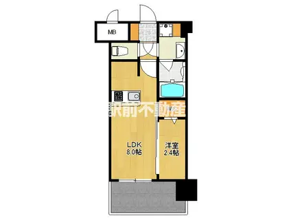 グランフォーレ博多ウォーターフロント(1LDK/7階)の間取り写真