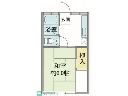 ハタノハイツ(1K/1階)の間取り写真