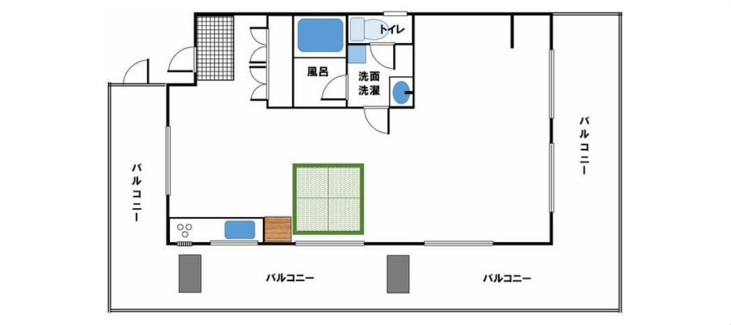 サニーライフ住吉(1LDK/4階)の間取り写真