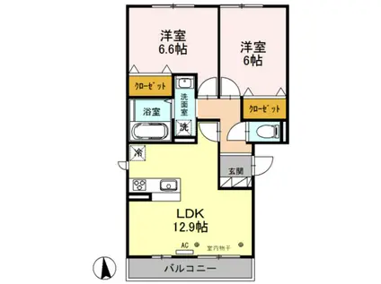 T-FORT(2LDK/2階)の間取り写真