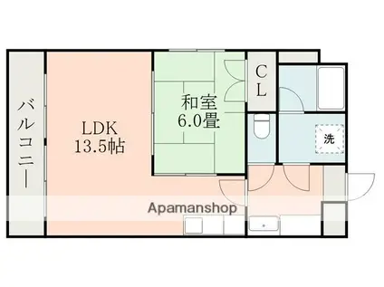 イルミナーレ島崎(1LDK/8階)の間取り写真