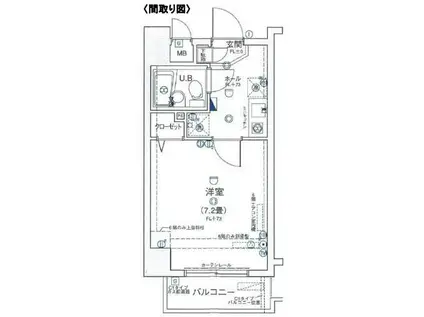 エクセリア三軒茶屋(1K/3階)の間取り写真