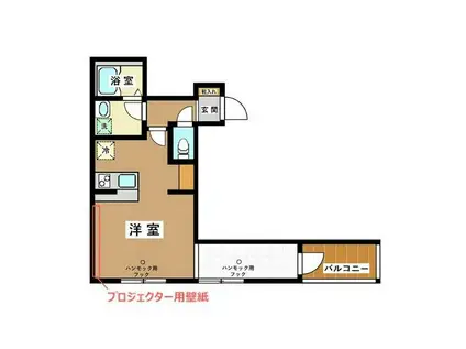 ガータ馬事公苑(ワンルーム/2階)の間取り写真