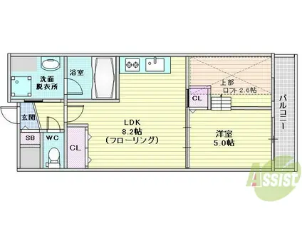 ノースVILLAGE壱番館(1LDK/11階)の間取り写真