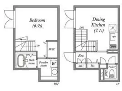 LEGALAND高円寺南(1LDK/1階)の間取り写真