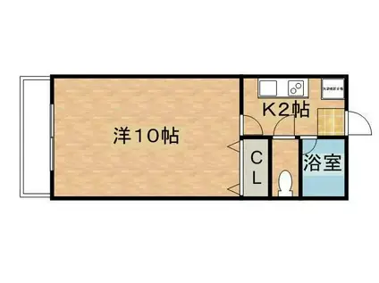 ハイツチェリーヒル(1K/4階)の間取り写真