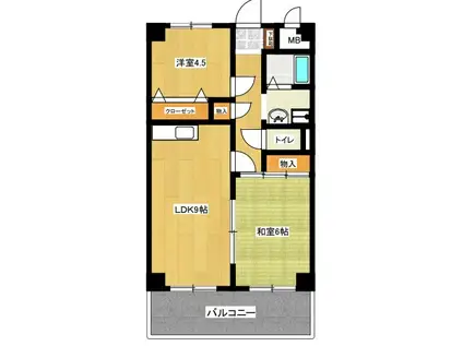 NAGARE35(2LDK/5階)の間取り写真