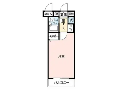 マイナビSTAYパレス三軒茶屋(1K/2階)の間取り写真