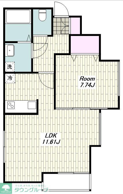 CITY STUDIO MACHIYA(1LDK/4階)の間取り写真