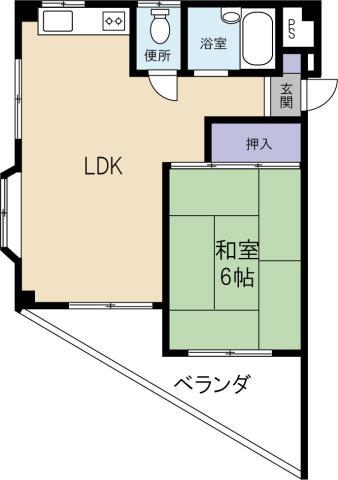 平和メゾン(1LDK/2階)の間取り写真
