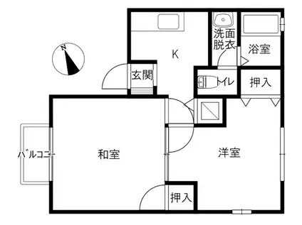 メゾンセーマ(2K/1階)の間取り写真
