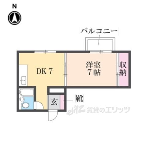 米田マンション(1DK/3階)の間取り写真