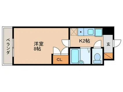 ワイズレジデンス南草津(1K/1階)の間取り写真