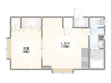 本荘アパート第5(1LDK/2階)の間取り写真
