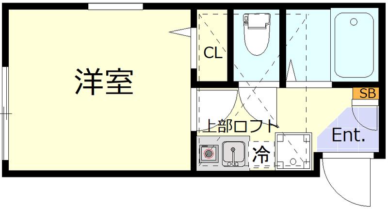 コートハウス弘明寺A棟(1K/1階)の間取り写真