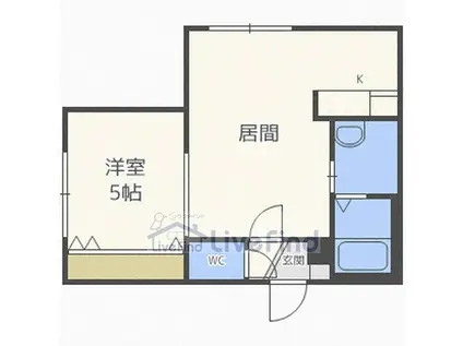 レジナス澄川(1LDK/1階)の間取り写真
