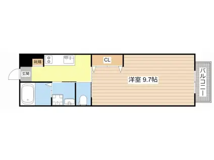 K・ソルジェンテII(1K/1階)の間取り写真