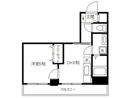 セントエルモス(1DK/5階)の間取り写真