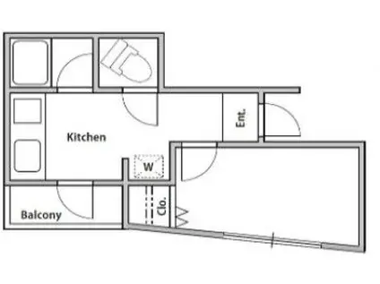 イーグルハウス亀戸(1K/3階)の間取り写真