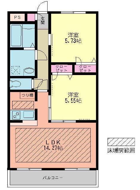 CCR-2014(2LDK/1階)の間取り写真