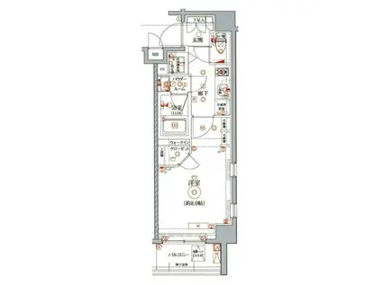 ARTESSIMO RESIUTH(1K/4階)の間取り写真