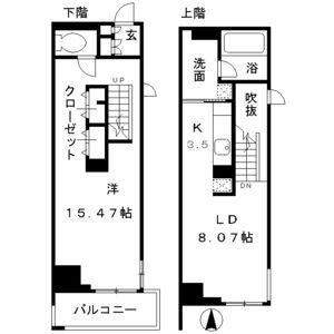 レジディア東桜II(1LDK/4階)の間取り写真