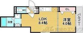 グリッター上新庄(1LDK/1階)の間取り写真