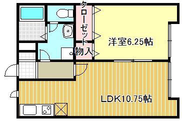アネックス吉身(1LDK/2階)の間取り写真