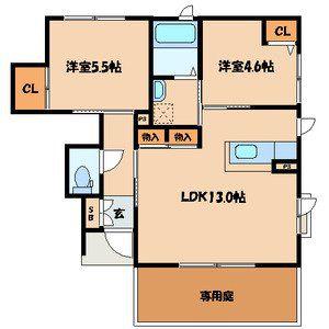 FAIRY HOUSE(2LDK/1階)の間取り写真