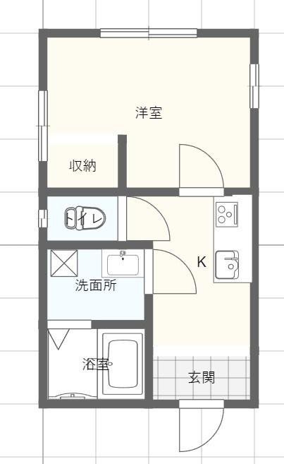 リープラス姫路栗山(1K/2階)の間取り写真