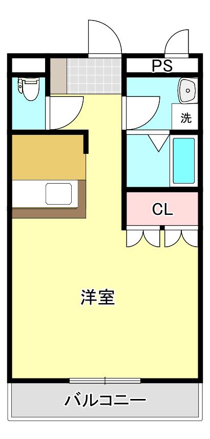 ルミナス・ハイム(ワンルーム/2階)の間取り写真