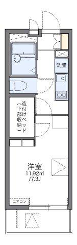 レオパレスコージーコートKI(1K/1階)の間取り写真