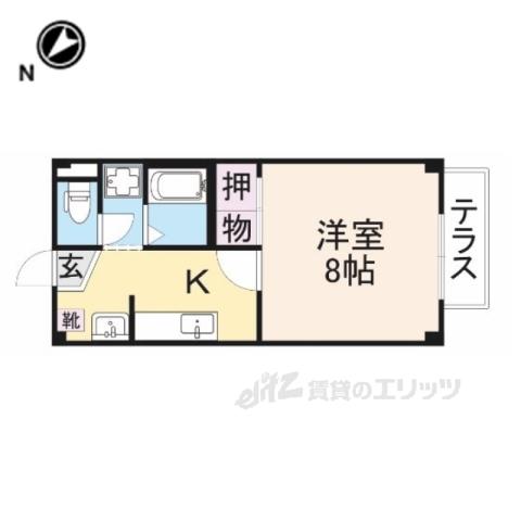 GRACIAS MAKO(1K/2階)の間取り写真