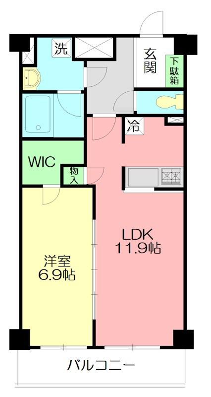 サンハイム戸塚(1SLDK/5階)の間取り写真
