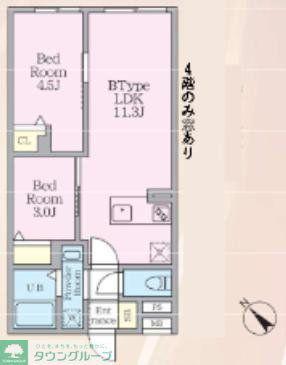 エルファーロ早稲田(2LDK/2階)の間取り写真