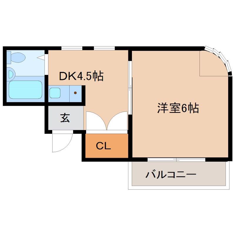 立花スプリングス(ワンルーム/3階)の間取り写真