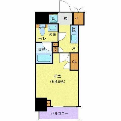 プレール・ドゥーク北品川(1K/9階)の間取り写真