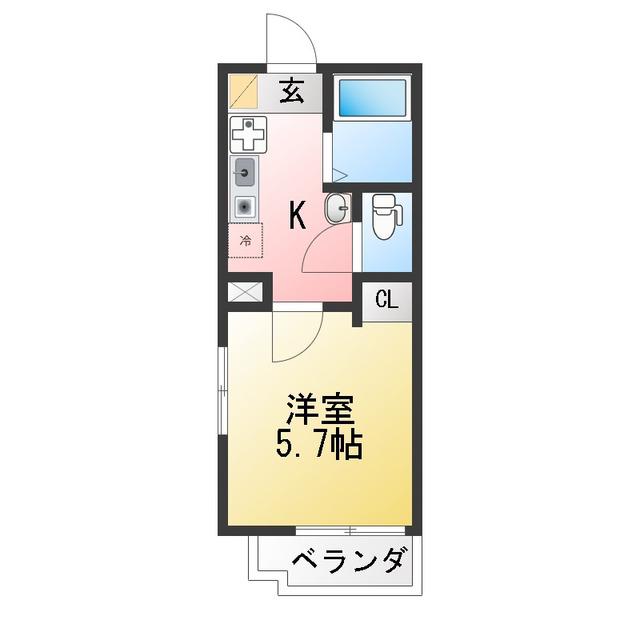 MKY金沢文庫(1K/3階)の間取り写真