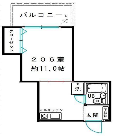 大竹ビル(1K/2階)の間取り写真