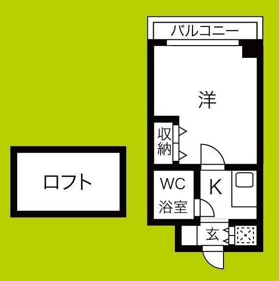 シティパレス朝潮橋P3(1K/6階)の間取り写真