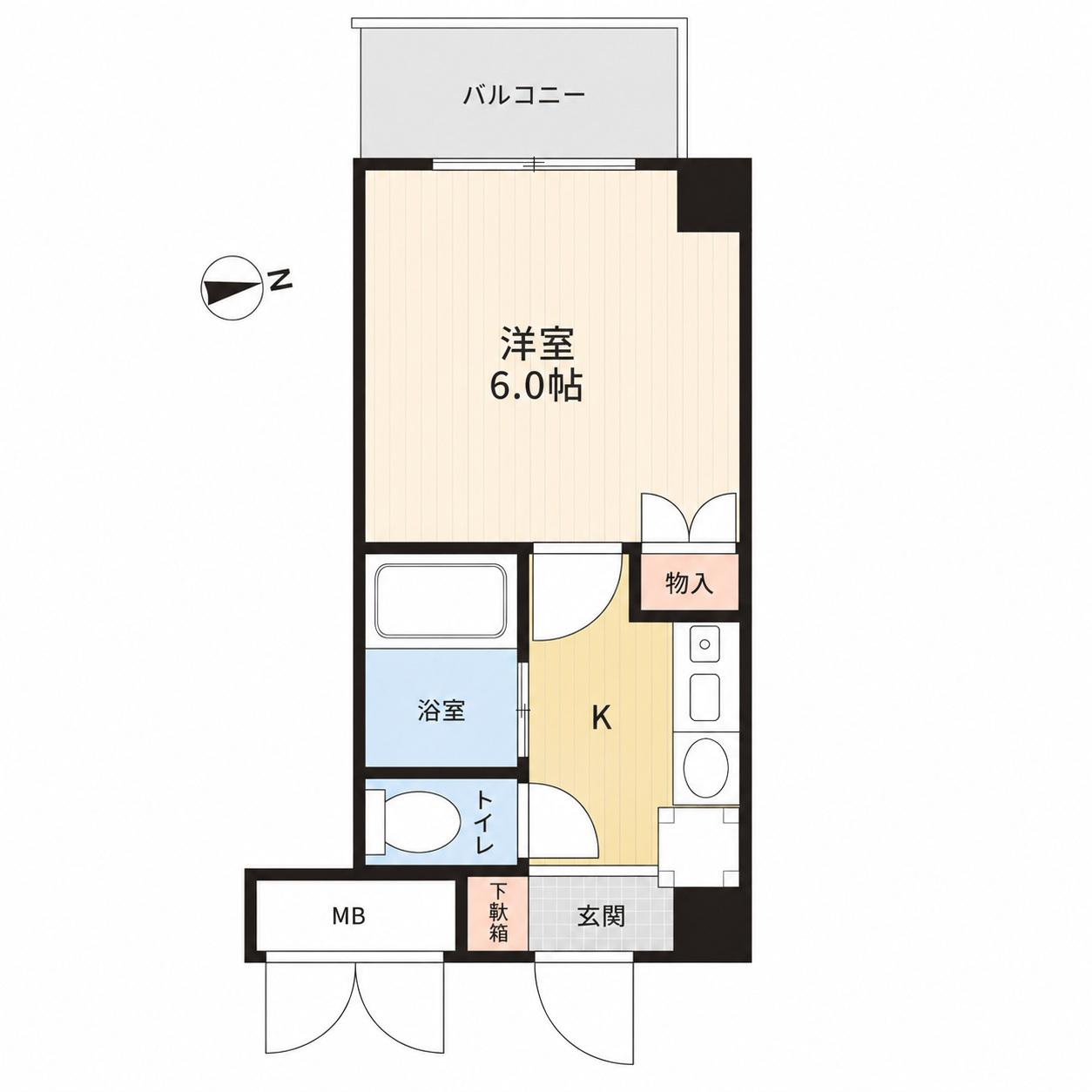 VILLA KEI(1K/5階)の間取り写真